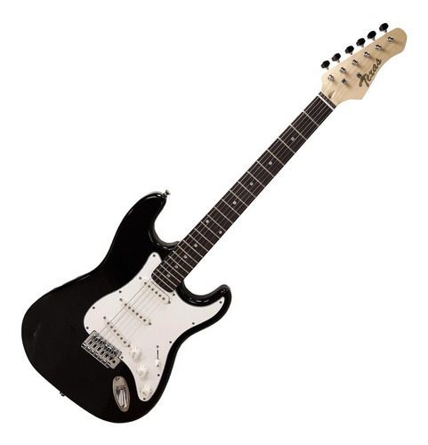 Guitarra eléctrica Texas EG-P15B-TEX stratocaster de aliso black laca poliuretánica con diapasón de palo de rosa