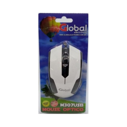 Mouse Optico Con Rueda Scroll Usb Color Negro/blanco