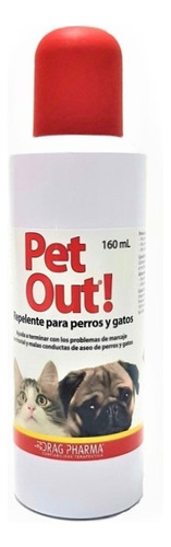 Repelente Perros Y Gatos Pet Out Spray 160 Ml 