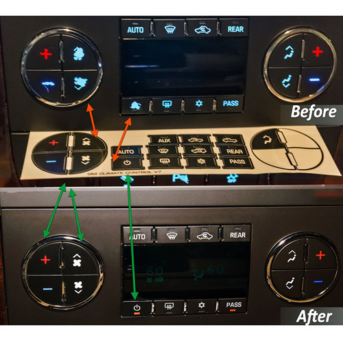 Kit De Reparación De Pegatinas Ac Dash Button Para Gm O Cont