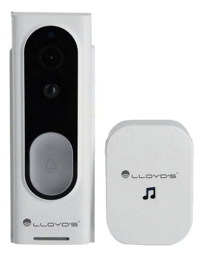 Timbre Video Interfón Inteligente Lloyd's Wifi Lc-1346 Color Blanco