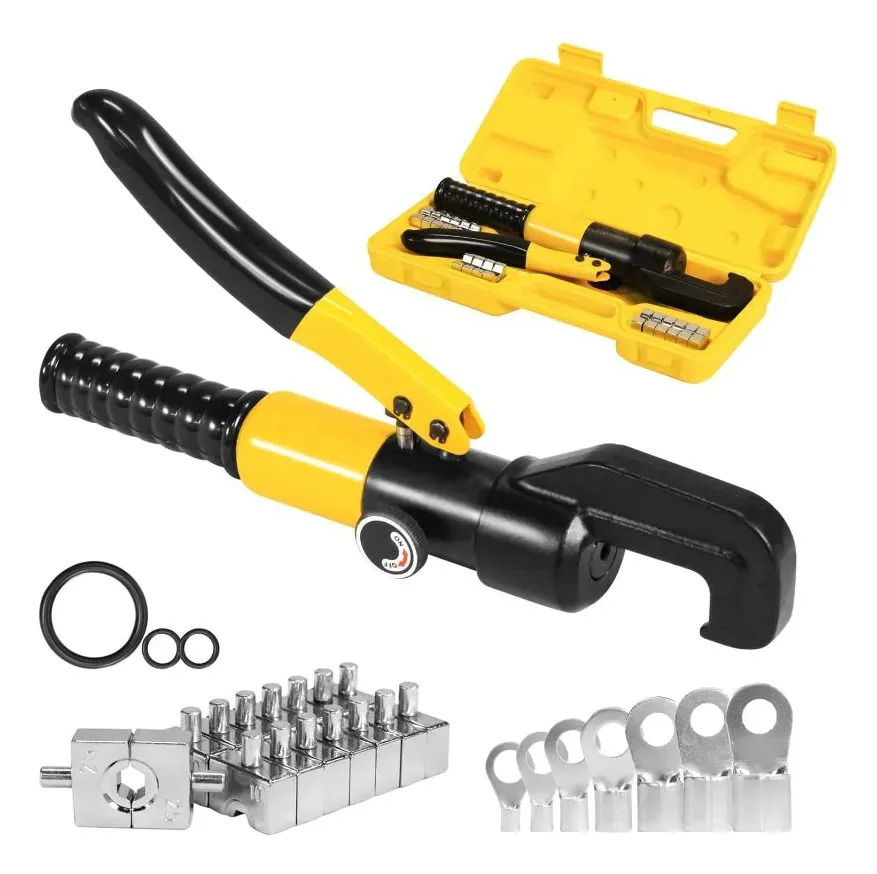 Alicate De Crimpagem Hidráulico Conectores Elétricos 4mm 70m Amarelo