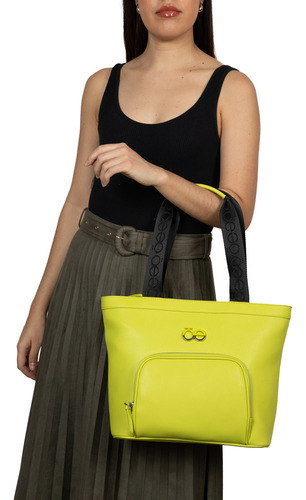 Bolsa Tote Cloe Rabriel Grande Color Amarillo
