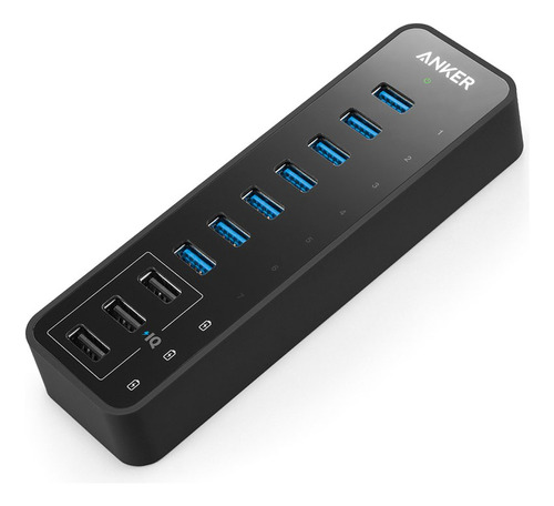 Anker 10 Port 60w Data Hub Con 7 Puertos Usb 3.0 Y 3 Puertos