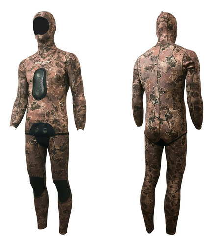 Roupa Neoprene Pino Viper Camuflada - Caça Sub P/ Arbalete