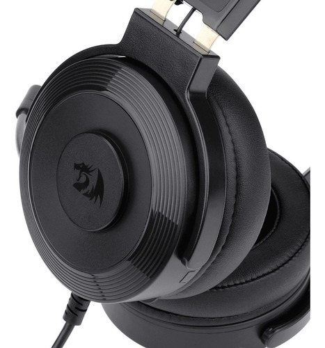 Auriculares gamer Redragon Chroma Lamia 2 black con luz rgb LED