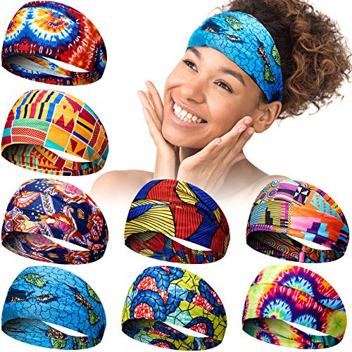 8 Piezas African Headband Estirado Boho Print Hq49s