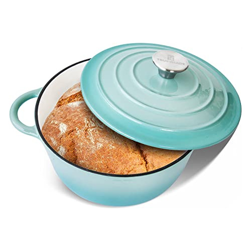 Cast Iron Dutch Oven, 3qt Enamel Coated Cookware Pot Wi...