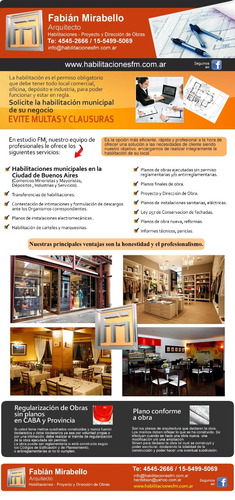 Habilitaciones Comerciales- Ley 257/ 6116 Planos Municipales