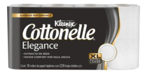 Papel Higienico Kleenex Cottonelle Elegance Xl 16 Rollos Paq