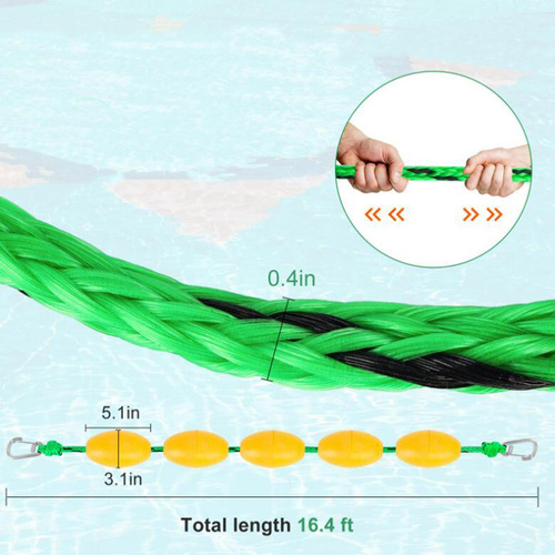 Cuerda Flotante Para Piscina De 5m Con Ganchos, Juego