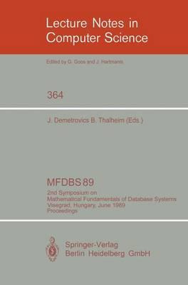 Libro Mfdbs 89 - Janos Demetrovics