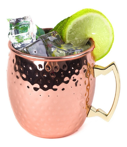 Vaso Para Moscow Mule Mug Tragos Mojito De Acero Color Cobre