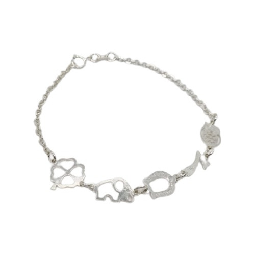 Pulsera De La Suerte En Plata Ley 925