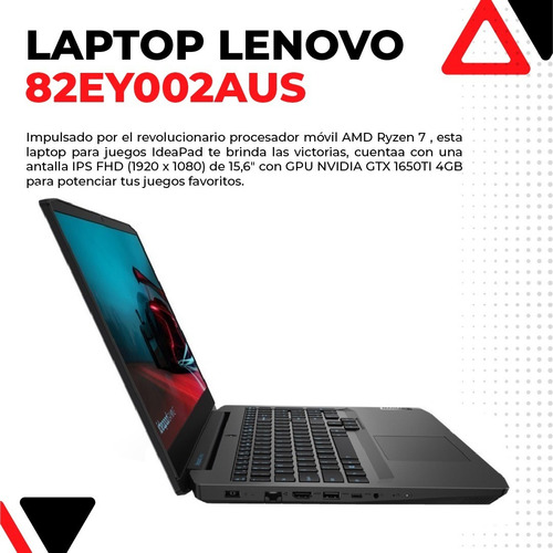 Imagen 3 de 8 de Lenovo Gaming 15.6 - R7 - 8ram - 512ssd + 1tb Hdd- Gtx 4gb