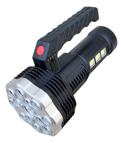 Lanterna Ação 13 Leds + Cob Recarregável Resistente C/ Alça