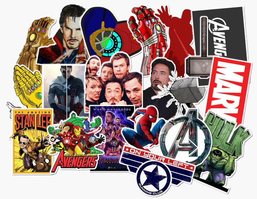 Imagen 1 de 5 de Pack De 20 Stickers Avengers (p016)