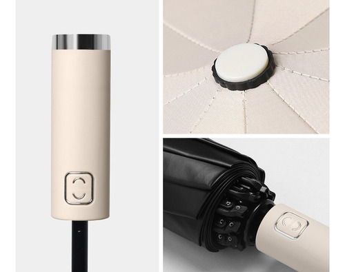 Paraguas Plegable Automático Con Luz Led Y Protección Uv