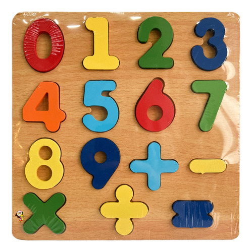 Juego Didáctico Madera Encastre Letras Números Infantil