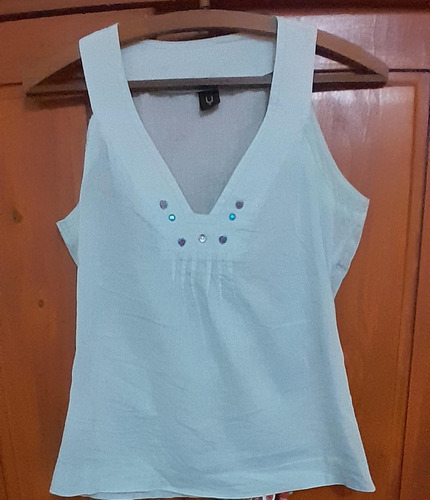 Blusa Uma Color Verde Agua 