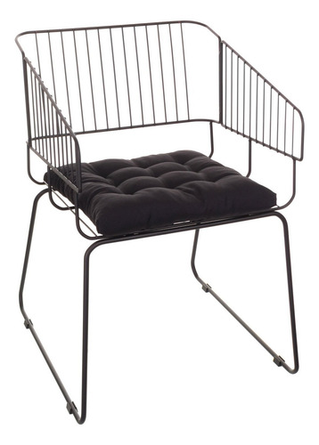 Conjunto Com 4 Cadeiras Para Sala De Estar Texas Preto Bfwt
