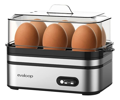 Rapid Egg Cooker Electric 6 Eggs Capacity Soft Medium Hard B