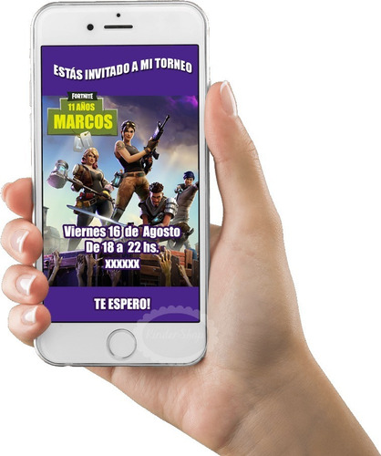 Fortnite Invitación Tarjeta Digital Imprimible Whatsapp