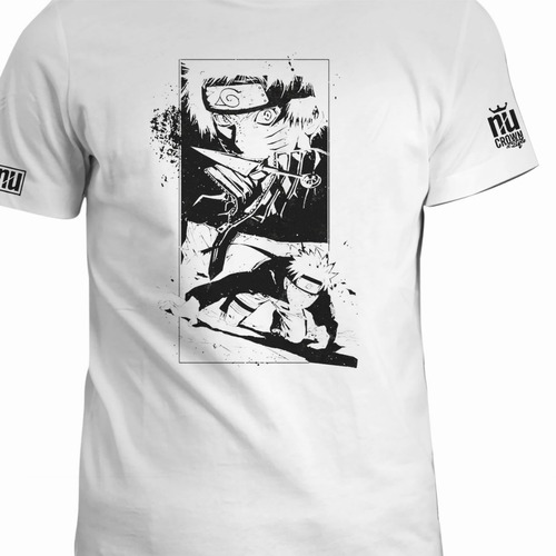 Camiseta 2xl-3xl Naruto Shippuden Hombre Original Negra Zxb