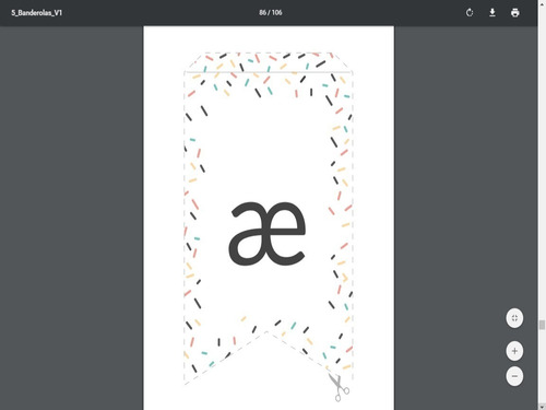 Imagen 3 de 6 de Banderines Para Fiesta 106 Letras Numeros Signos Imprimibles