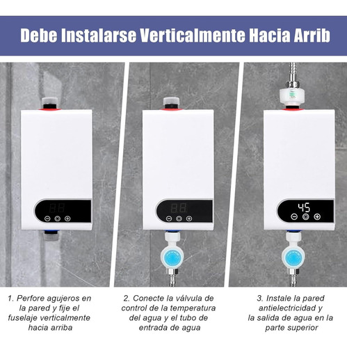 Calentador De Agua Instantáneo Eléctrico 110v 3500w