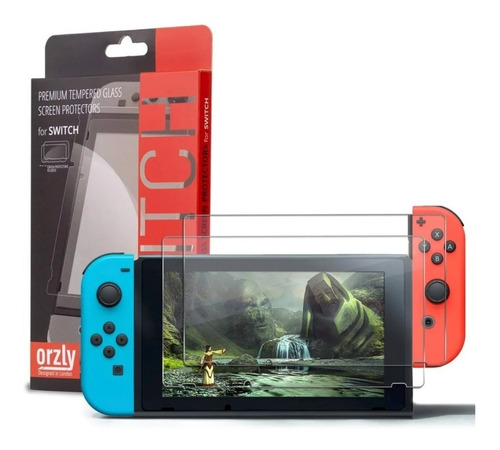Imagen 3 de 6 de 7-1 Kit Funda Nintendo Switch Orzly + Vidrio 9h Premiun + Silicona Completo Estuche Accesorios Joy Con