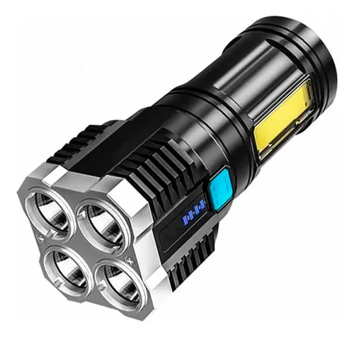 comprar Linterna Tactica Militar Con 4 Led Recargable Usb Potente 