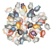 Comprar 60 Perlas De Cristal Con Forma De Pez Y Cristal Facetadas De