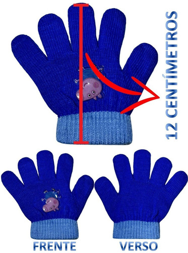 Kit Inverno Bebê George Pig : Gorro / Touca + Luvas