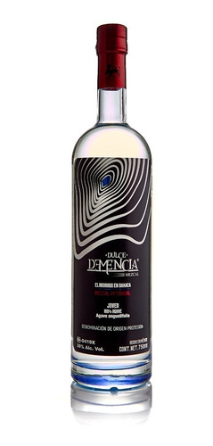 Imagen 1 de 3 de Mezcal Artesanal, Dulce Demencia, Joven 100% Agave, 750ml,