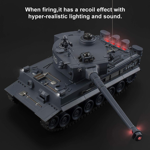 Tanque A Control Remoto Beaure Bure Escala 1:28, Color Gris
