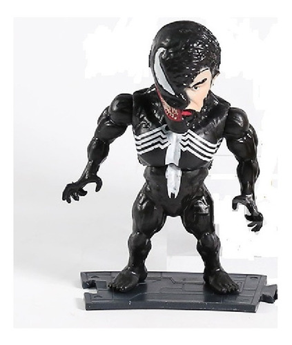 Venom Figura 10cm Base Articulado Cara Mascara Espectacular