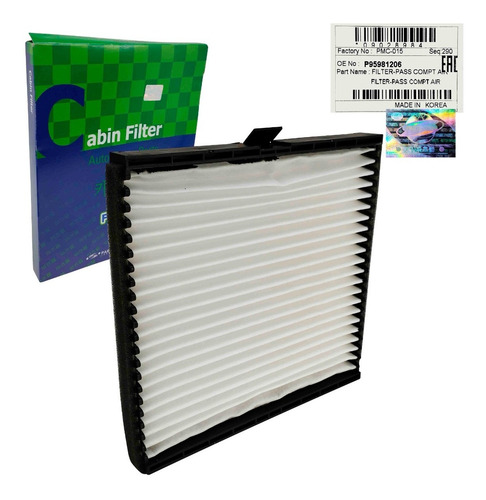 Imagen 3 de 5 de Filtro Aire Acondicionado Chevrolet Aveo Lt Original