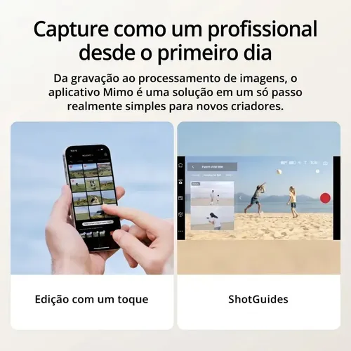 DJI Osmo Mobile 7P para celulares, iPhone e Android, rastreamento