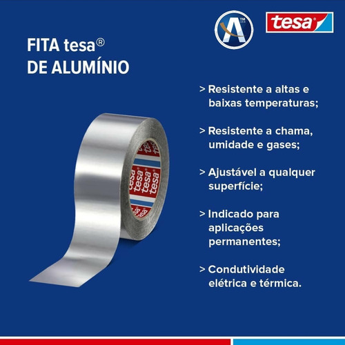 Imagem 9 de 9 de Fita Aluminizada Emenda De Manta Térmica