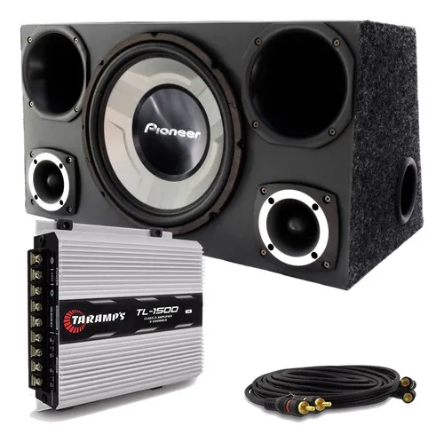 comprar Caixa Trio Pioneer Completa Sub 12 Poleg + Módulo Taramps
