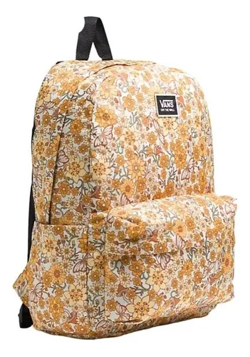 Mochila vans sales blanca con flores