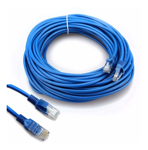 Imagen 1 de 3 de Cable Internet Utp Lan Red Cat 5e Ethernet 20 Metros