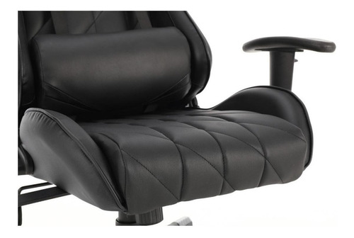 Imagen 3 de 5 de Silla de escritorio The Game House Pro gamer negra con tapizado de cuero sintético