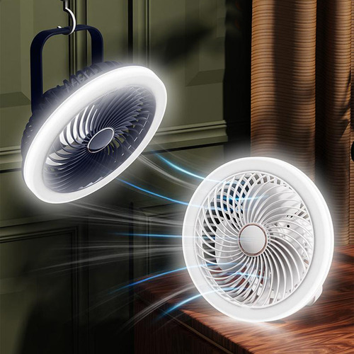 Ventilador De Techo Con Luces Cerradas, Luz Baja, Recargable
