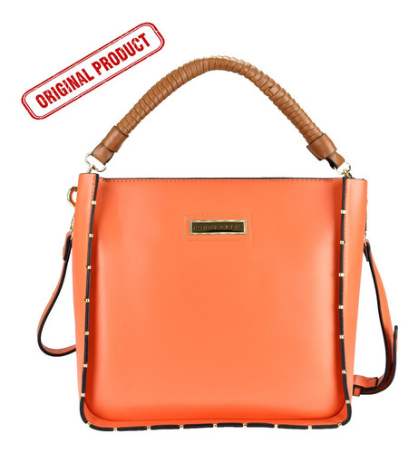 Imagen 1 de 5 de Bolsa Shoulder Marca Perry Ellis, Color Naranja, A01725