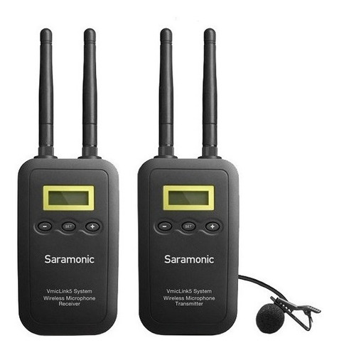 Sistema de micrófono Saramonic Vmiclink5 Hifi System RX5+TX5, color negro