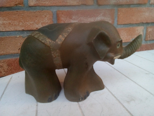 Muy Antiguo Elefante Circo En Goma Dura Década Del 50 Aprox.