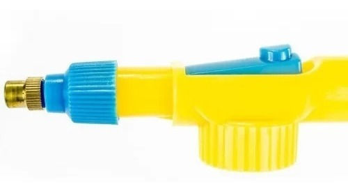 Kit 2 Pulverizador P/ Garrafa Pet Manual De Pressão Multiuso Cor Azul/amarelo