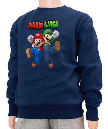 Buzo Felpa Adulto Super Mario Bros Luigi En Cuatros Diseños 